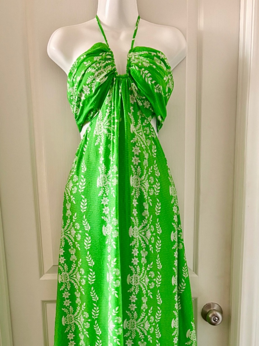 Flying Tomato Halter Tie Back Maxi Dress